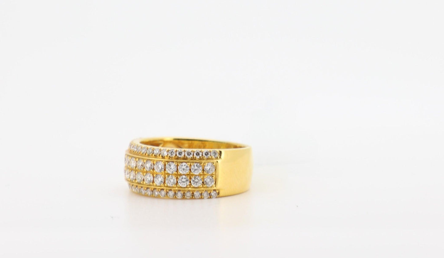 14K Gold 1.34 Carat Round Cut Diamond Ring