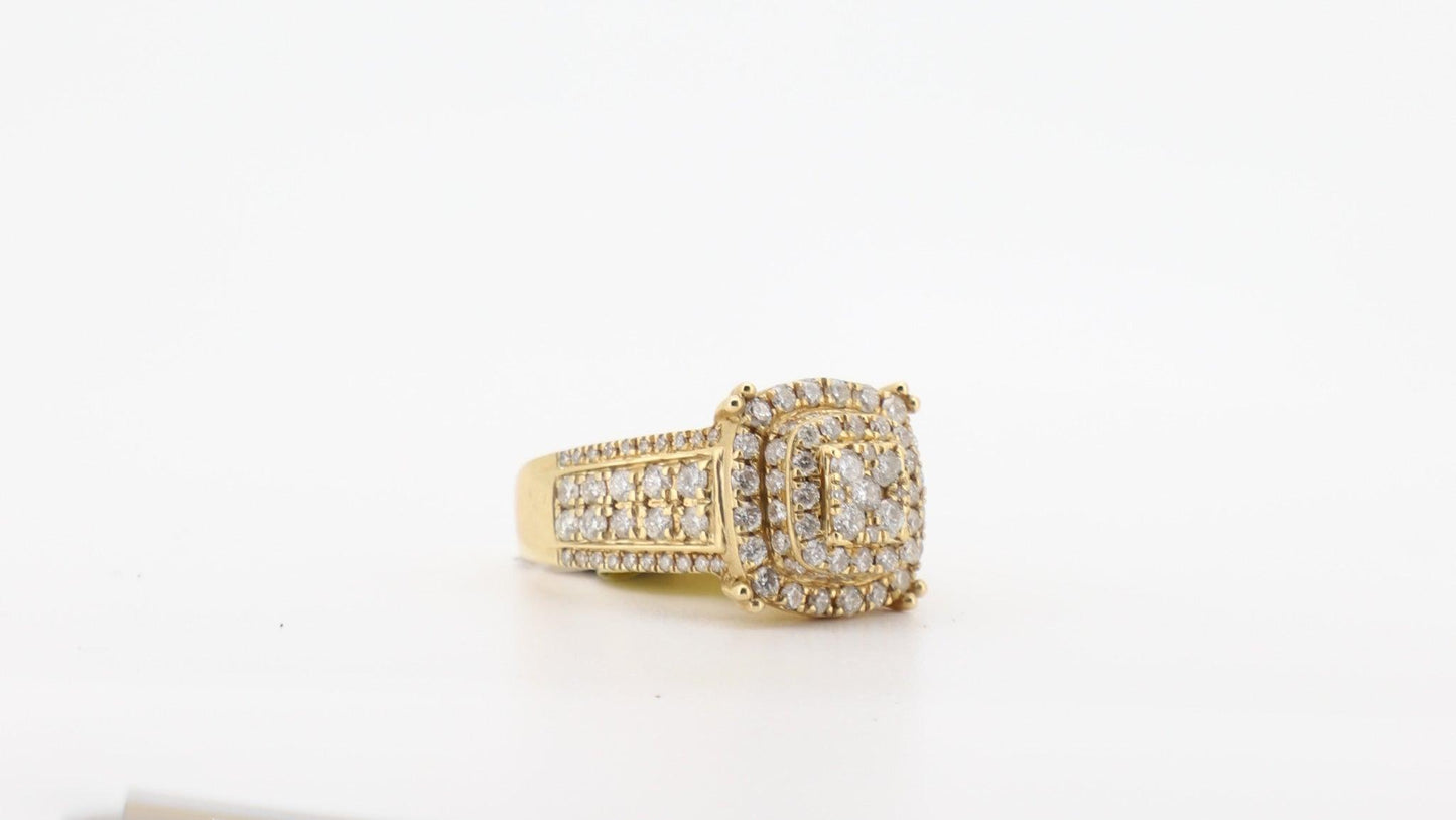 14K Gold 3 Carat Round Cut Diamond Ring