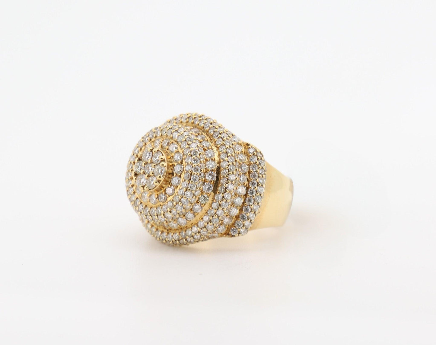 14K Gold 5.5 Carat Round Cut Cake Ring