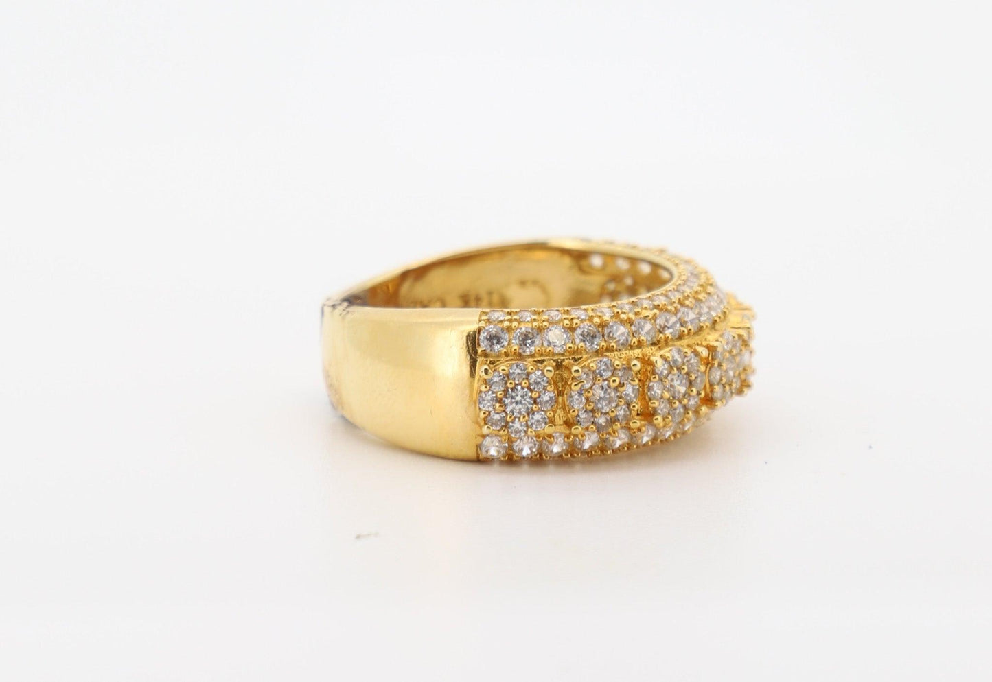 14K Gold CZ Round Cut Ring