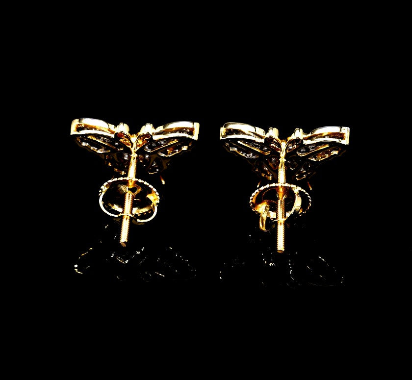 Baguette Butterfly Diamond Earrings