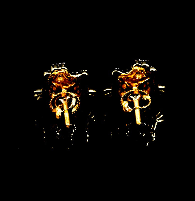 Diamond Kitty Stud Earrings