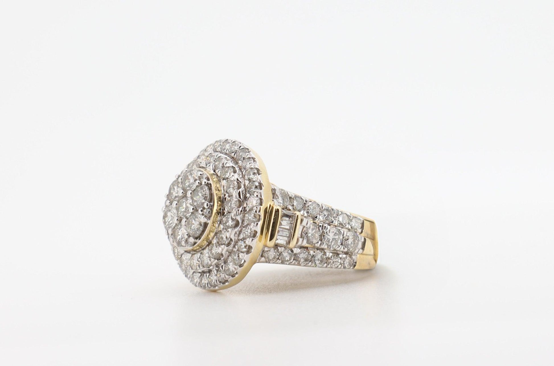 10K Gold 5 Carat Round Cut Diamond Ring