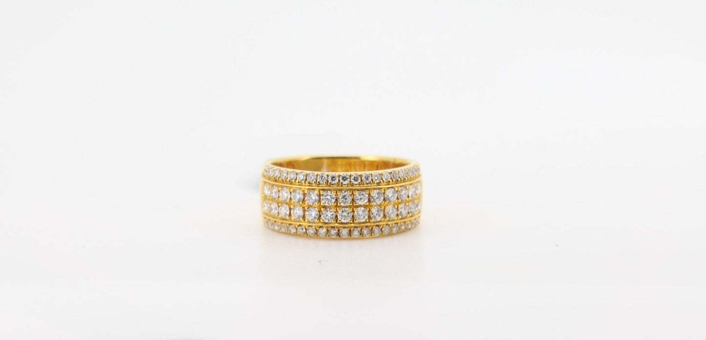 14K Gold 1.34 Carat Round Cut Diamond Ring