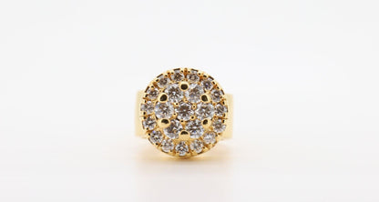 14K Gold 2.5 Carat Round Cut Diamond Cake Ring