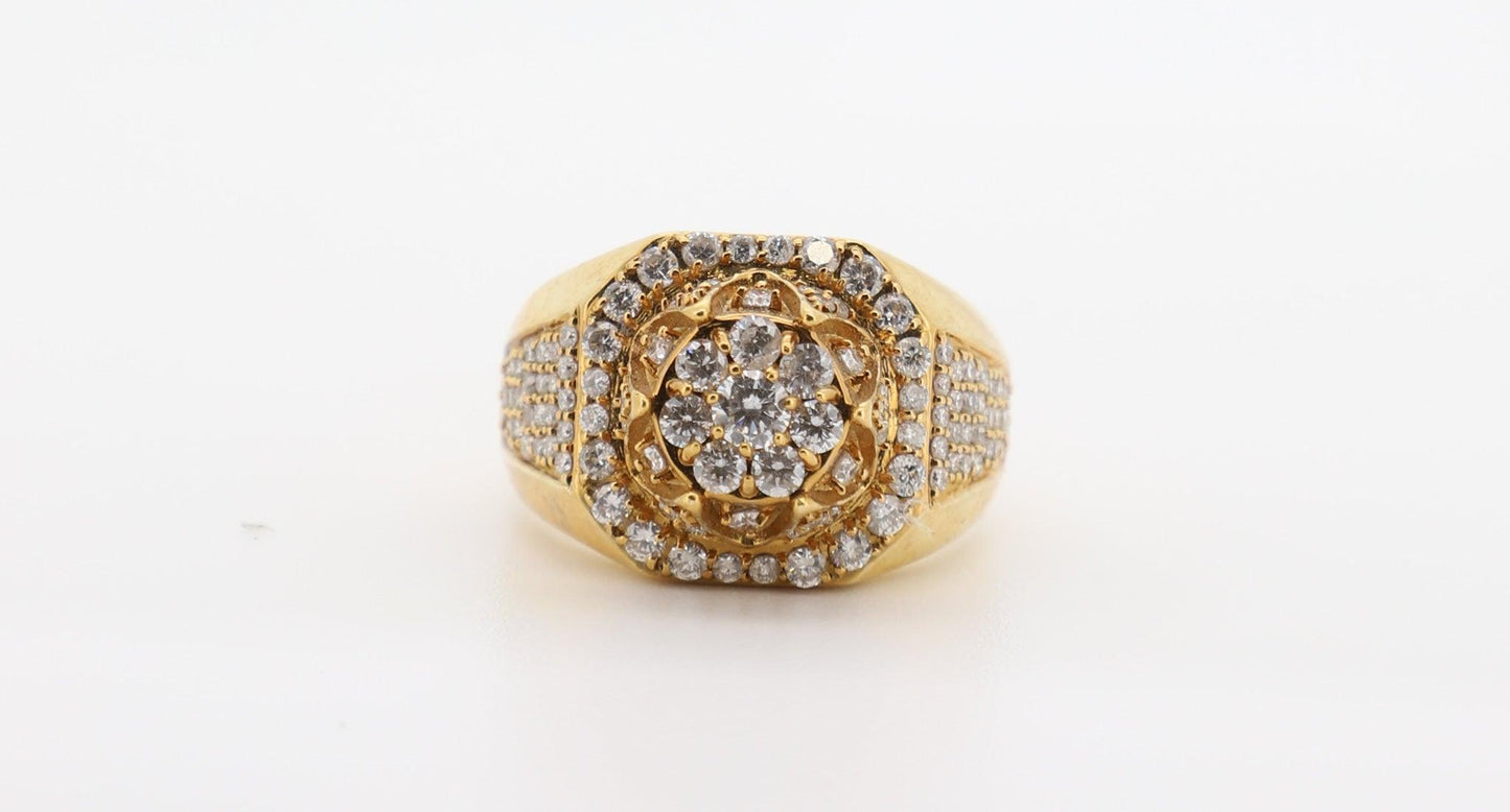 14K Gold 2 Carat Round Cut Diamond Ring