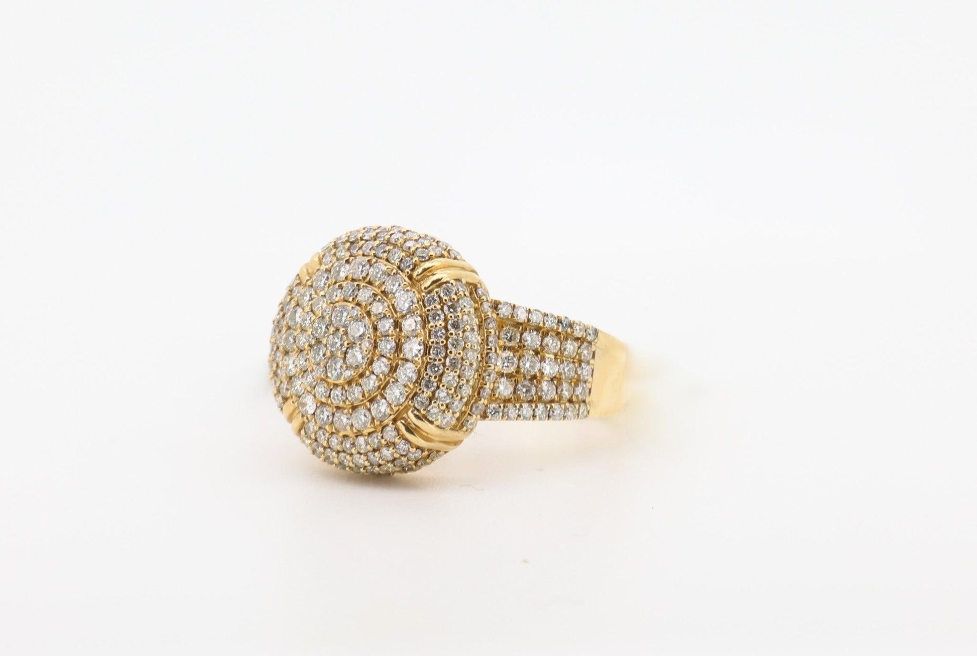 14K Gold 3.4 Carat Round Cut Diamond Ring