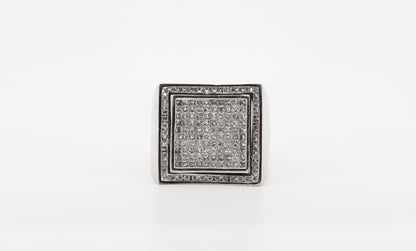 14K Gold 3 Carat  Princess and Round Cut Diamond Ring