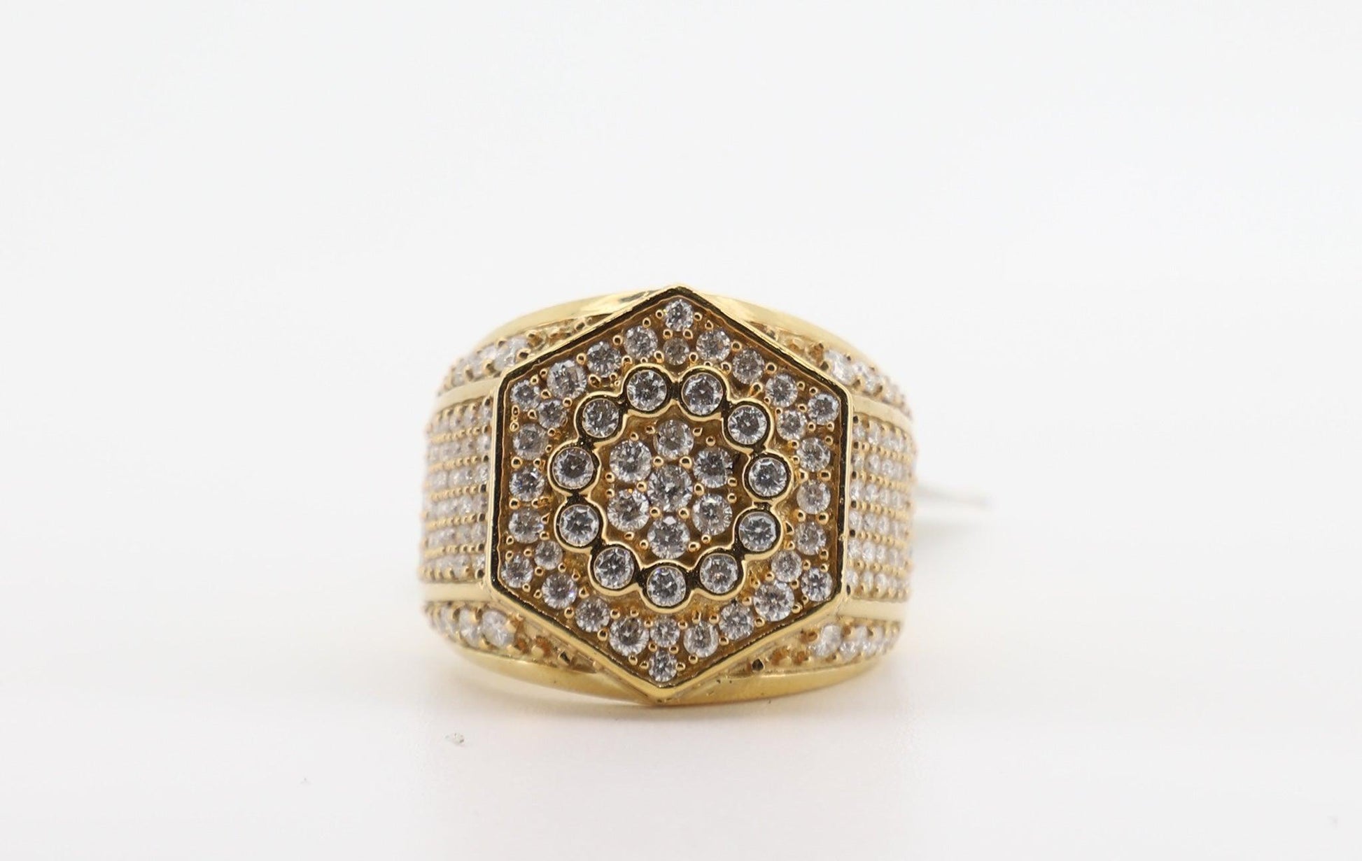 14K Gold 3 Carat Round Cut Diamond Ring