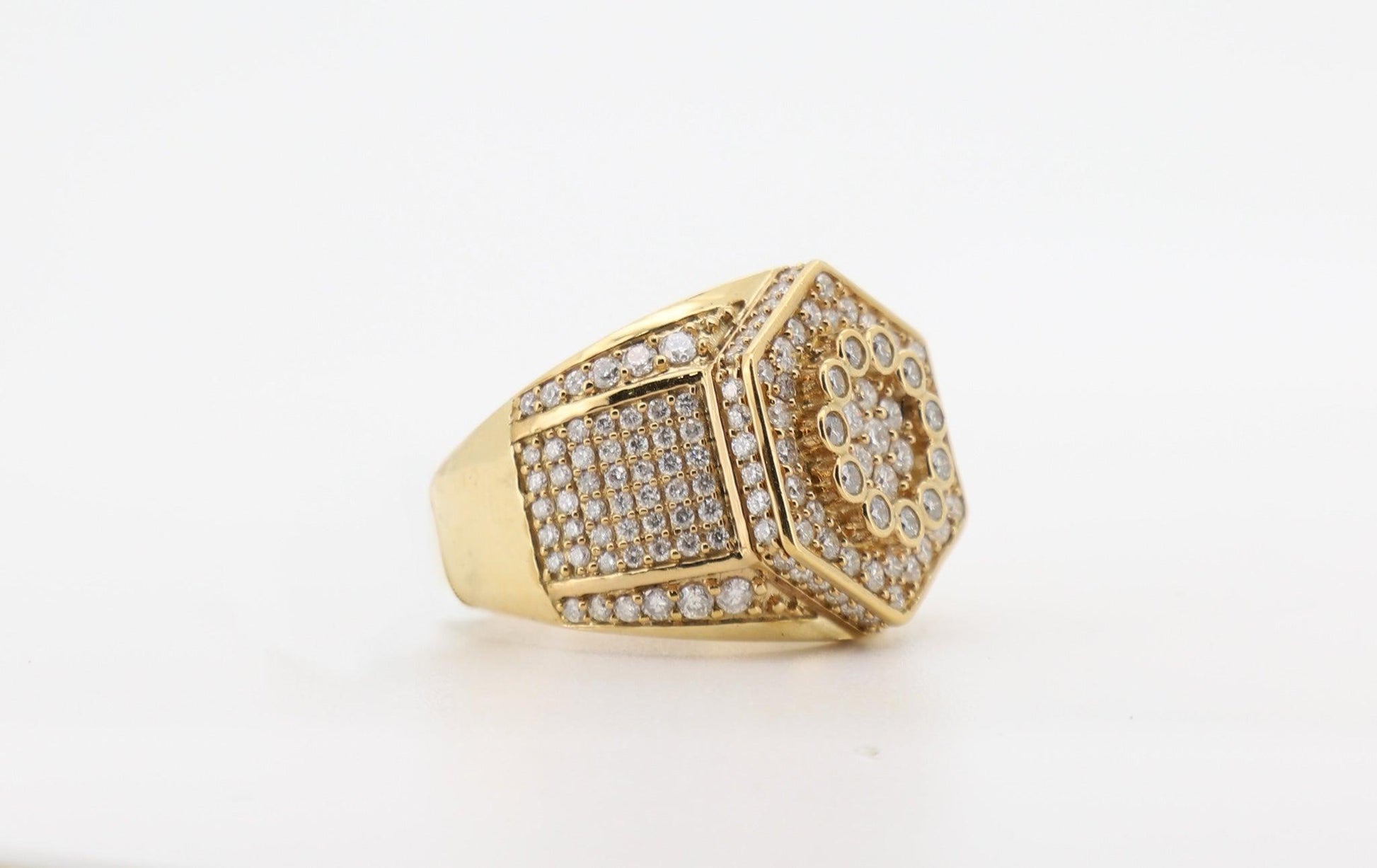 14K Gold 3 Carat Round Cut Diamond Ring