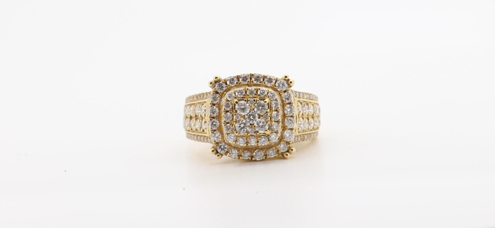 14K Gold 3 Carat Round Cut Diamond Ring
