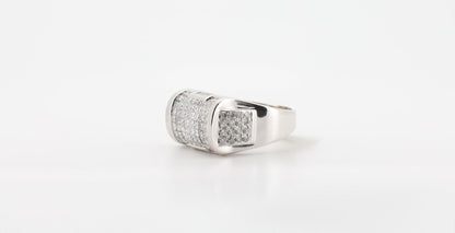 14K Gold 3 Carat VS1 Princess and Round Cut Diamond Ring