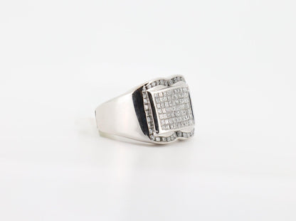 14K Gold 3 Carat VS Princess & Round Cut Diamond Ring