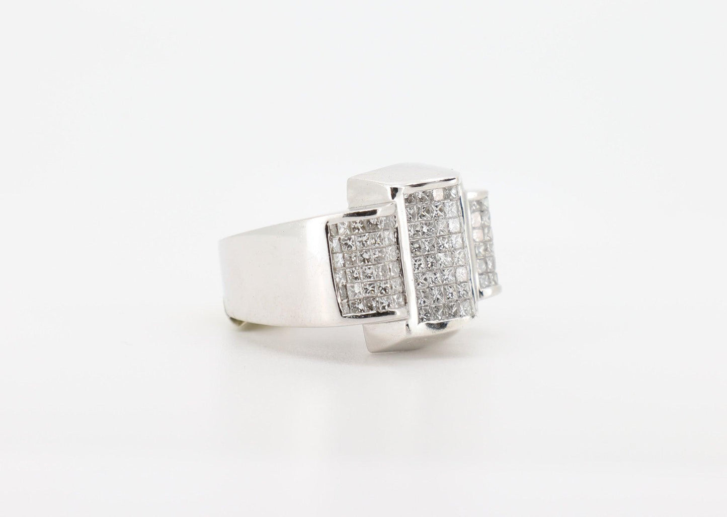 14K Gold 4 Carat Princess Cut Diamond Ring