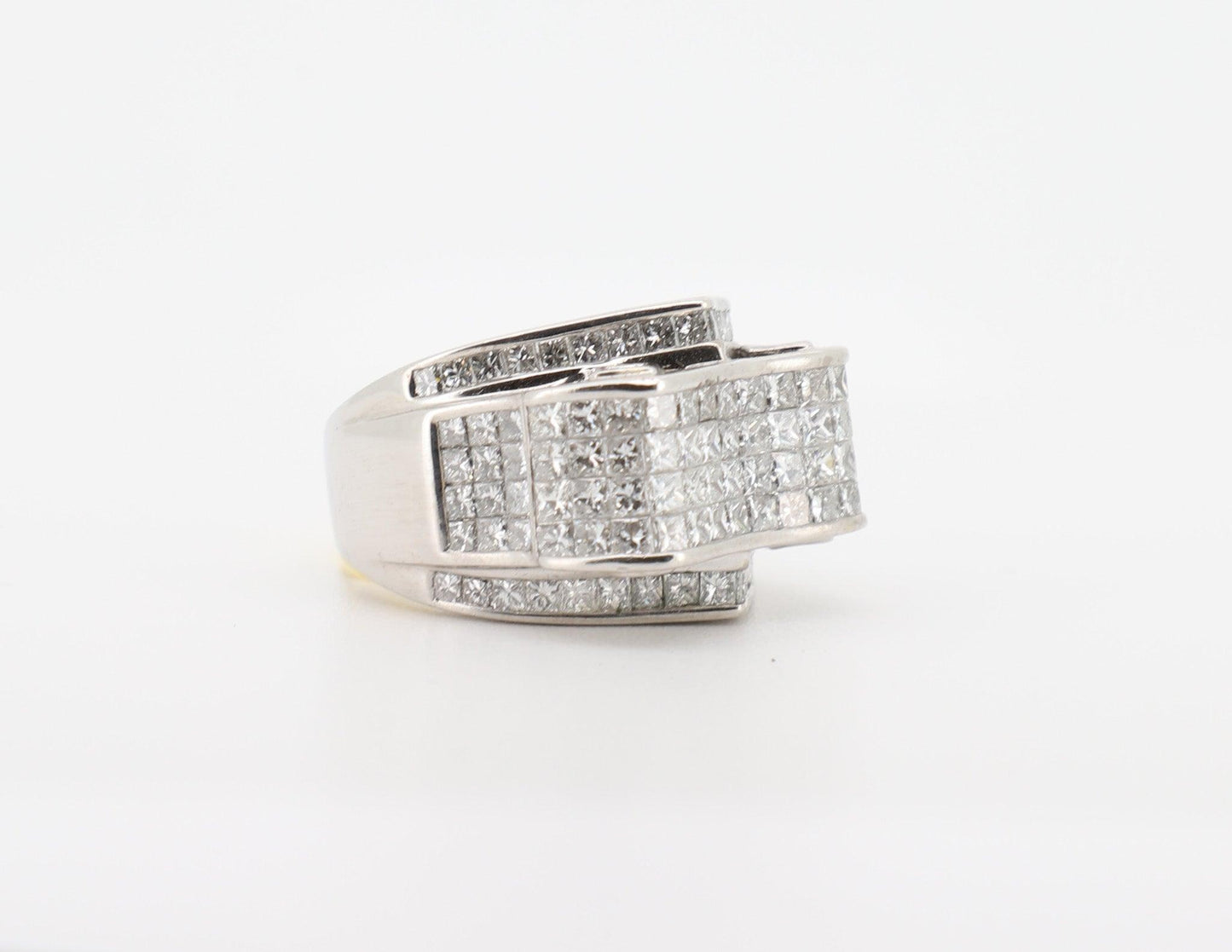 14K Gold 4 Carat VS Princess Cut Diamond Ring