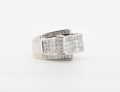 14K Gold 4 Carat VS Princess Cut Diamond Ring