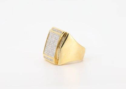 14K Gold 5 Carat Princess & Round Cut Diamond Ring