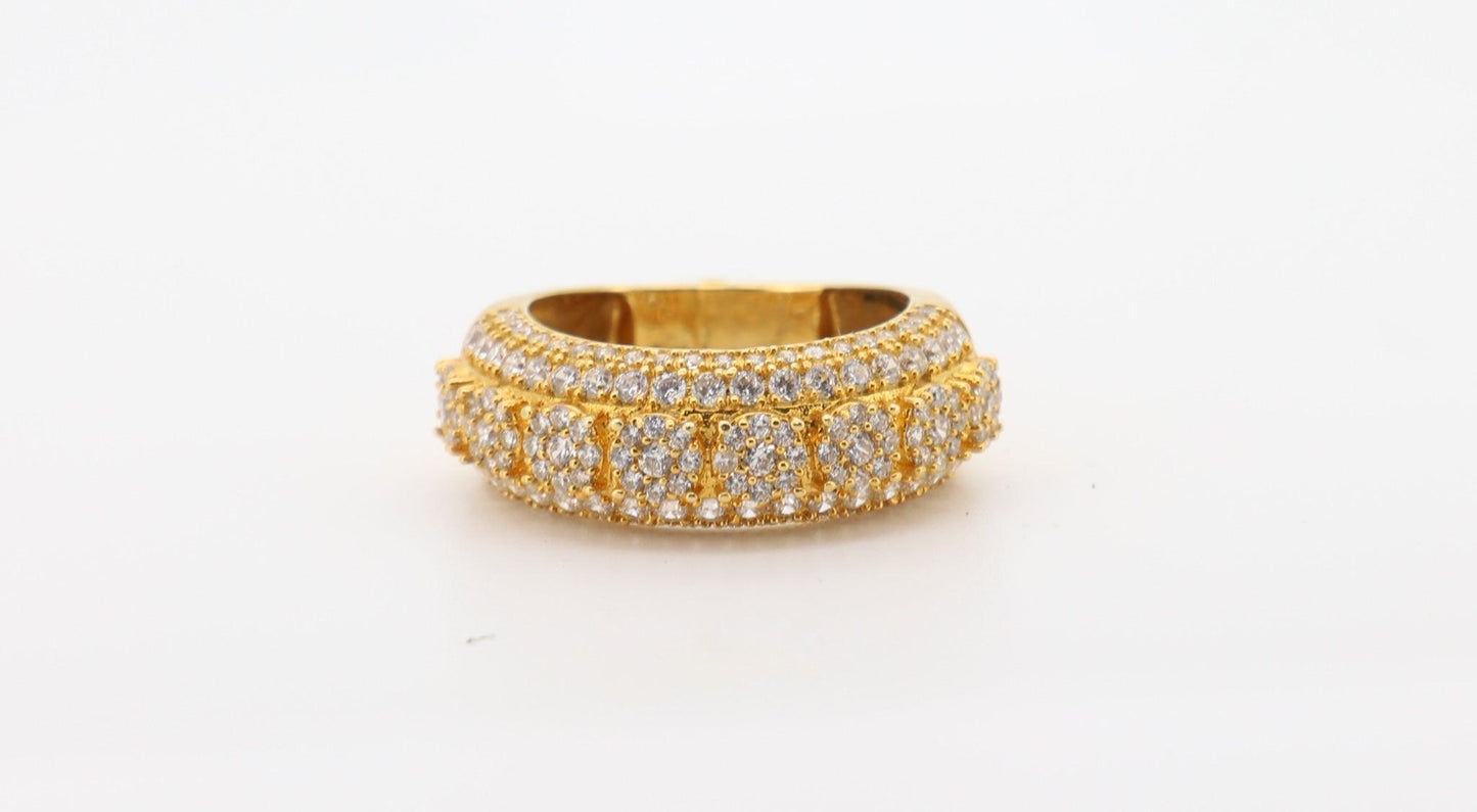 14K Gold CZ Round Cut Ring