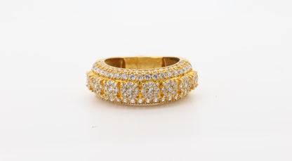 14K Gold CZ Round Cut Ring