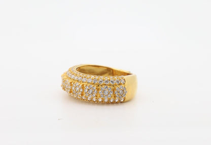 14K Gold CZ Round Cut Ring