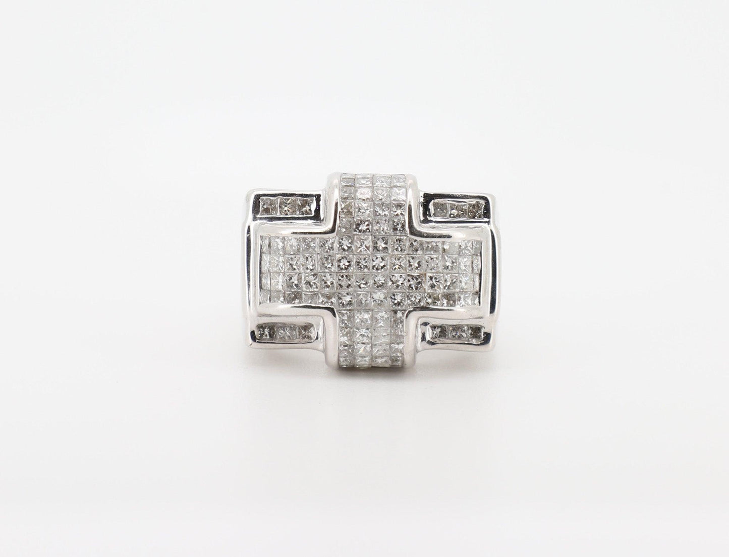 14k Gold 3 Carat Princess Cut Diamond Ring