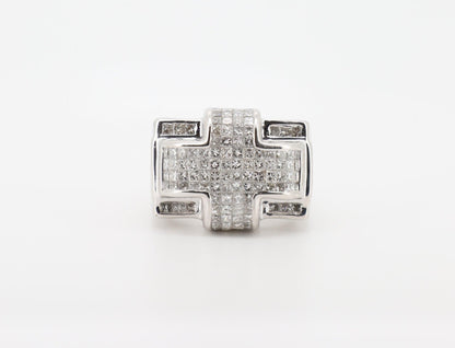 14k Gold 3 Carat Princess Cut Diamond Ring