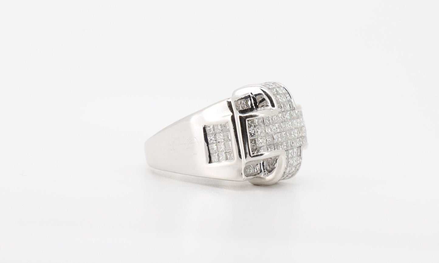 14k Gold 3 Carat Princess Cut Diamond Ring