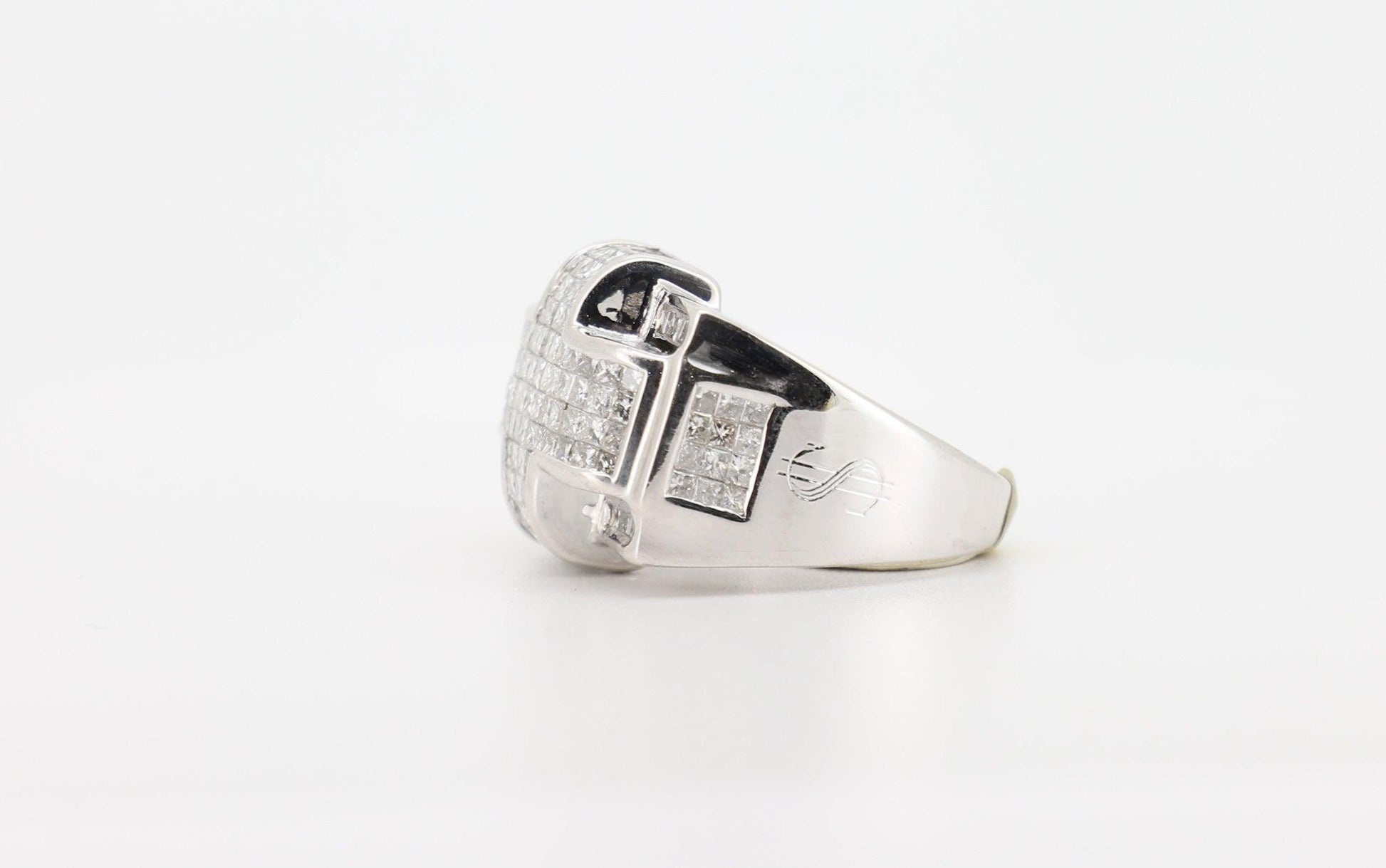 14k Gold 3 Carat Princess Cut Diamond Ring