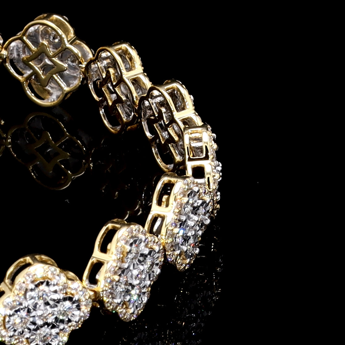 Diamond Clover Link Bracelet