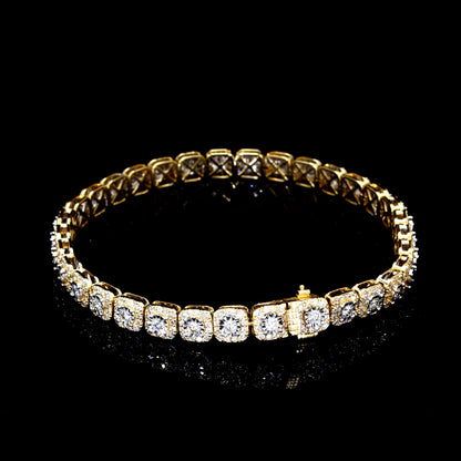 Sunburst Illusion Medallion Link Bracelet