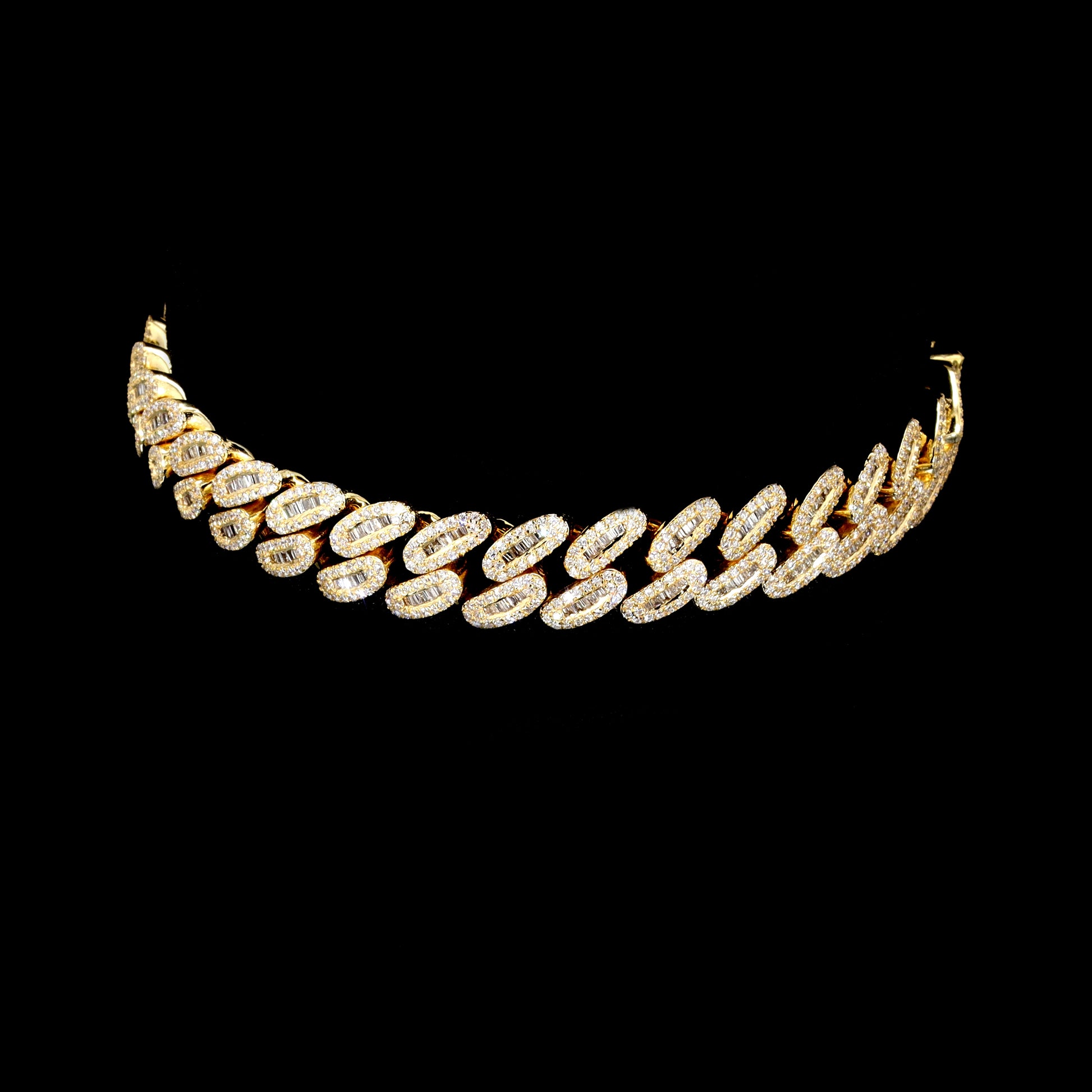 Baguette Diamond Cuban Link Bracelet