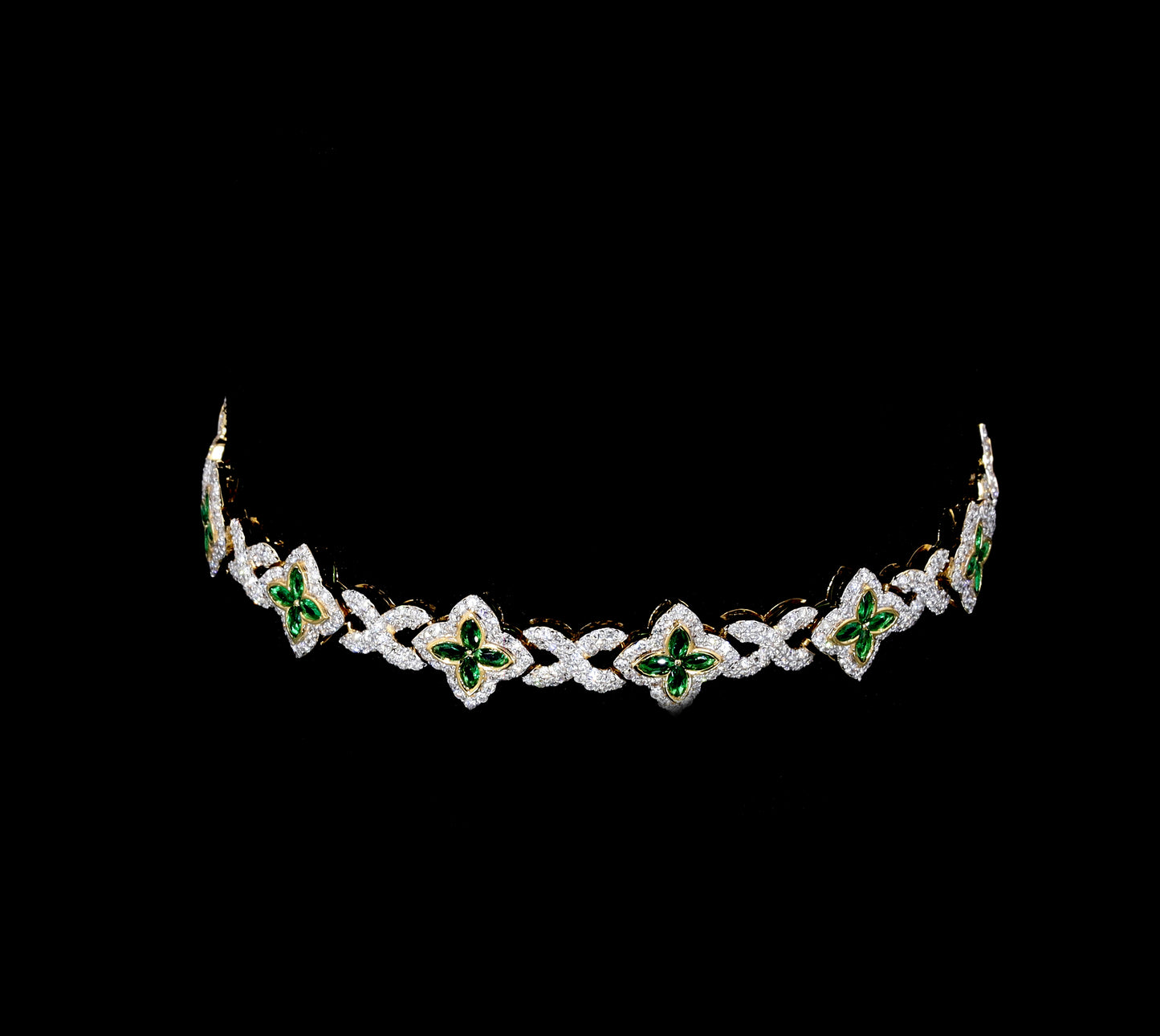 Veridian Clover Diamond Bracelet