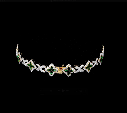 Veridian Clover Diamond Bracelet