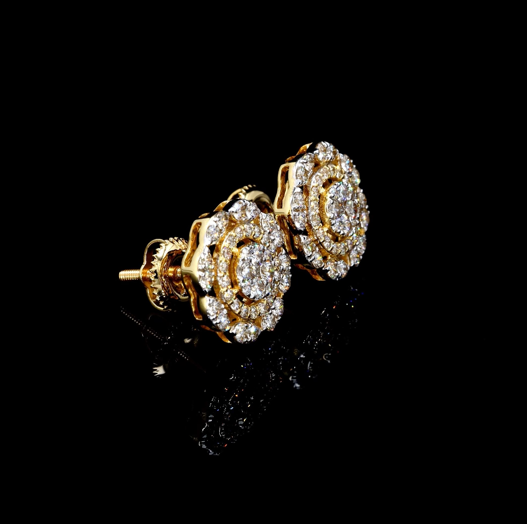 Rose Bloom Diamond Studs