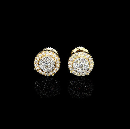 Double Halo Diamond Studs