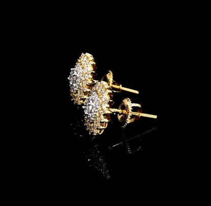 Radiant Square Halo Diamond Studs