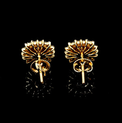 Radiant Square Halo Diamond Studs