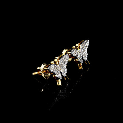 Baguette Butterfly Diamond Earrings
