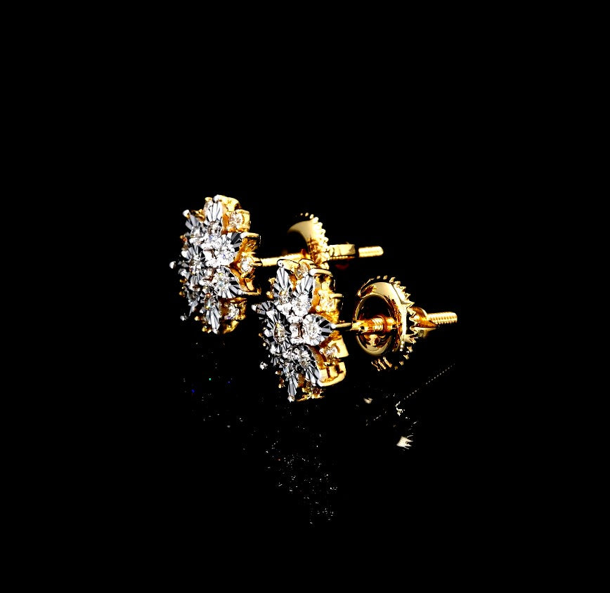 Marquise Starburst Diamond Studs