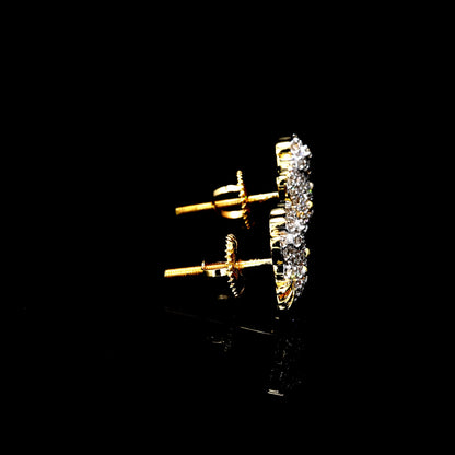 Diamond Kitty Stud Earrings