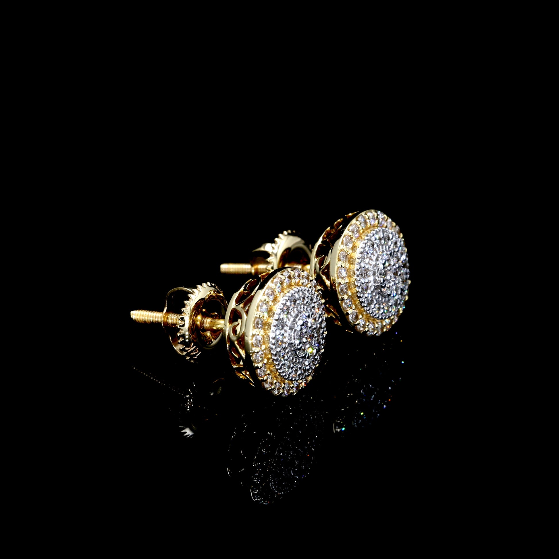 Tiered Halo Diamond Studs