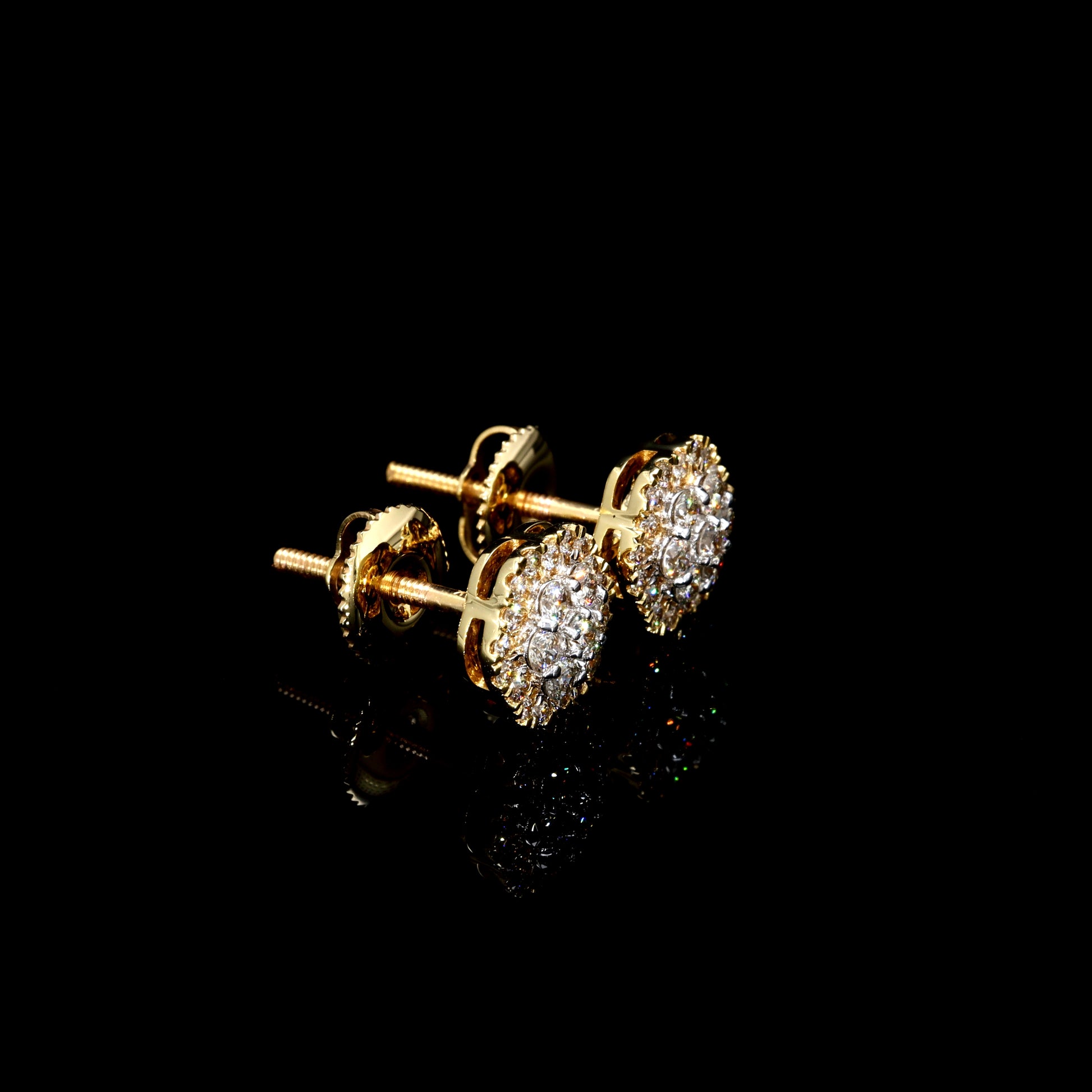 Diamond Bloom Halo Studs