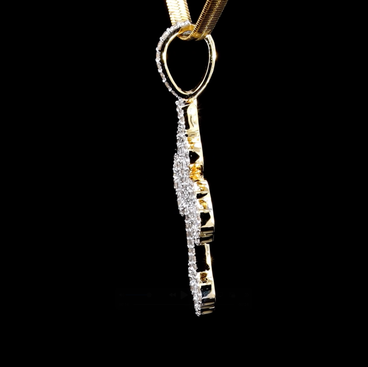 Gothic Clover Cross Pendant