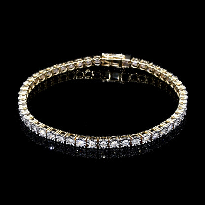 Solar Medallion Illusion Diamond Bracelet