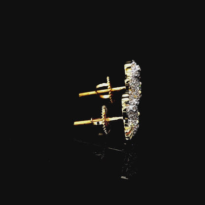 Diamond Kitty Stud Earrings