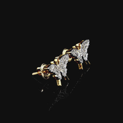 Baguette Butterfly Diamond Earrings