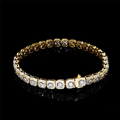 Sunburst Illusion Medallion Link Bracelet