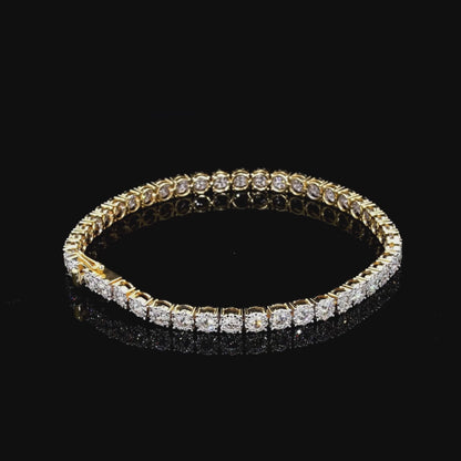 Diamond Flower Cluster Bracelet