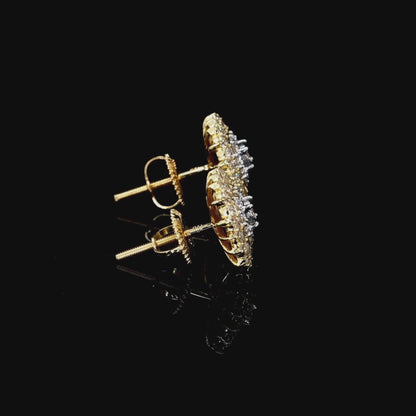 Radiant Square Halo Diamond Studs